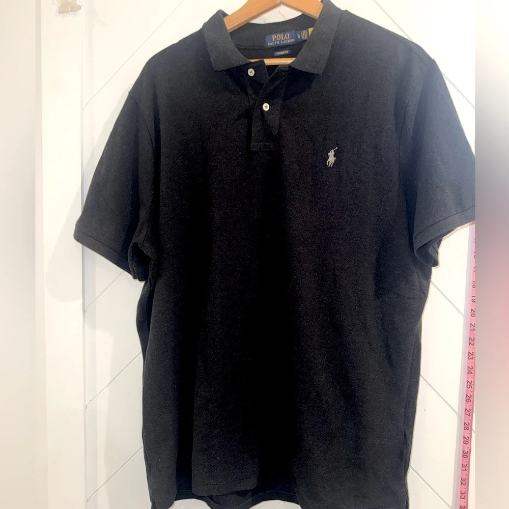Ralph Lauren Classic Fit Performance Polo Shirt XL Heathered Dark Grey $165